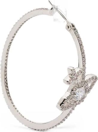 Vivienne Westwood Accessoires, Dames, Wit, ONE Size, Nylon, Olympia Hoop Oorbellen