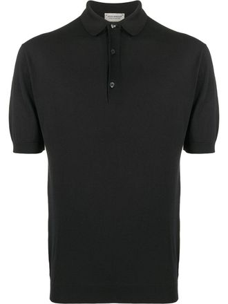 John Smedley short sleeve polo shirt - Black