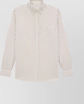 Saint Laurent striped cotton poplin shirt