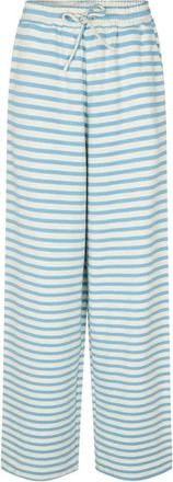 Lollys Laundry Blauwe Katoenen Broek Model Rita LL - Dames - Wijde Broeken - Veelkleurig - XS - Katoen - Broeken