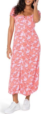 Roxy Shelley Coast Print Maxi Dress in Orchid Bouquet Solid at Nordstrom Rack, Size X-Large