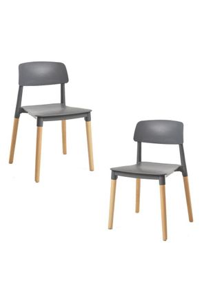 Regalos Miguel Regalos Miguel - Packs Sillas Comedor - Pack 2 Sillas Estin - Gris Oscuro