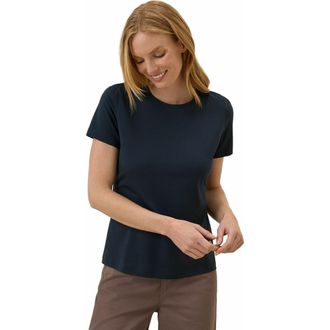 Pact Organic Cotton Luxe Stretch Jersey Slim Tee in Midnight Blue at Nordstrom, Size X-Large
