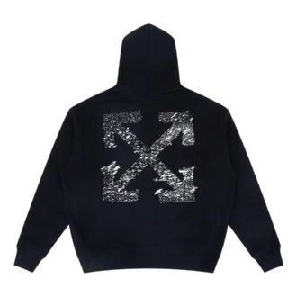 Off-white Paint Splatter Arrow Diag French Terry Hoodie Black 44OWOS26K062-001