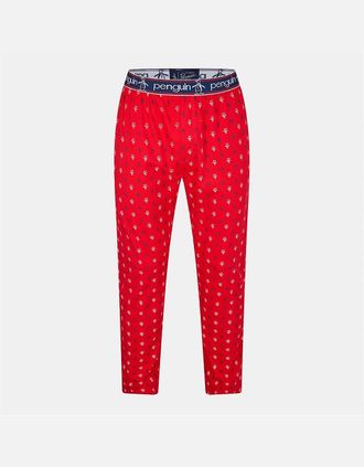Original Penguin Mens Jersey Pyjama Pants - Red - Size: MEDIUM
