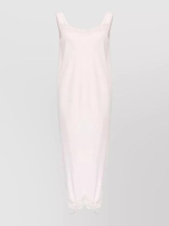 Maison Margiela sleeveless midi dress scoop neckline lace