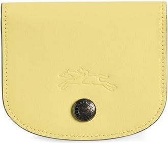 Longchamp Le Pliage Xtra Leather Flap Card Case in Lime at Nordstrom