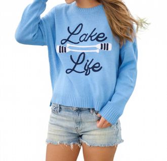 Shiraleah Womens Lake Life Sweater In Blue