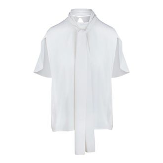 Jucca Blouses, female, White, Size: 2XS Blusa con fiocco