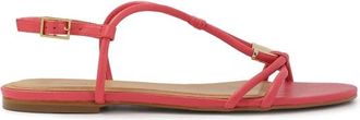 Kazar Platte sandalen met metalen versiering - Dames - Sandalen - Roze - 38 EU - Leer - Schoenen