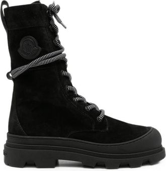 Moncler Black Lace-Up Boots