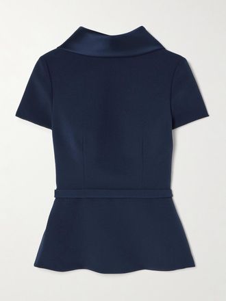 SAFiYAA Blusa In Cr&ecirc;pe Con Finiture In Raso Duchesse E Cintura Elvan