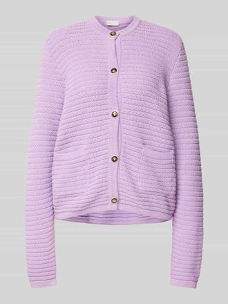 Milano Milano Italy Strickjacke mit Knopfleiste in Flieder, Gr&ouml;&szlig;e XS