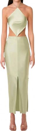 Mother of All Artemisa Silk Midi Dress In Saladin Green
