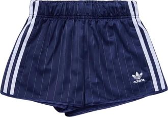 adidas (WMNS) adidas Pinstripe Satin Shorts Asia Sizing Dark Blue KC4235