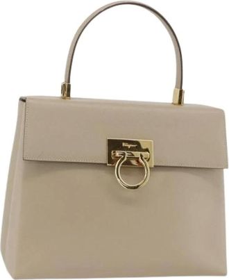Ferragamo Pre-owned Handbags, female, Beige, Size: ONE SIZE Pre-owned Hand Bag