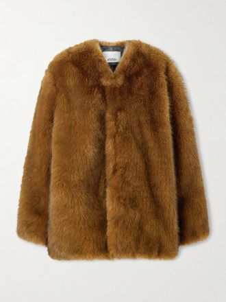 Isabel Marant Giacca In Peluche Aglae - Marrone