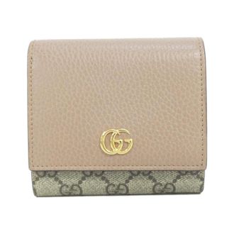Gucci Beige Gg Supreme Canvas Leather/Webbing Wallet (Bi-Fold) (Pre-Owned)