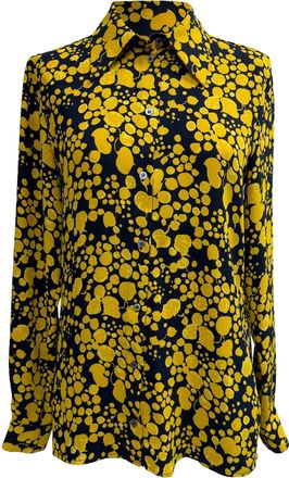 Victoria Beckham Victoria, Victoria Beckham Printed Crepe Shirt in Multicolor Polyester