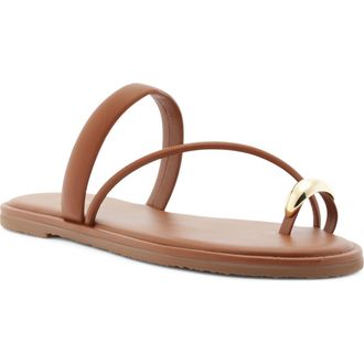 Arezzo Pamela Flat Sandal in Soul Natural at Nordstrom, Size 7.5