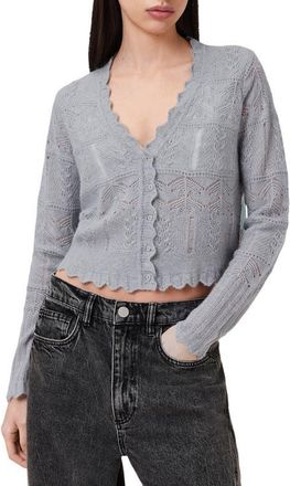 AllSaints Vanessa Wool & Alpaca Blend Cardigan in Grey at Nordstrom, Size X-Small