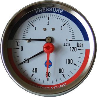 Aim Termoman&oacute;metro 6 Bar 120&deg;c Entrada Trasera 1/2