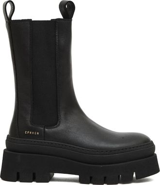 Copenhagen Shoes Zwarte Chelsea Enkellaarzen - Dames - Chelseaboots - Zwart - 36 EU - Leer - Schoenen