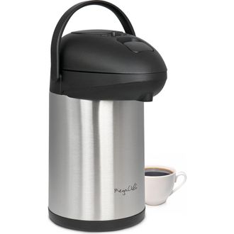 MegaChef 3.17 Quart Stainless Steel Vacuum Body Pump Cap Air Pot in Silver at Nordstrom