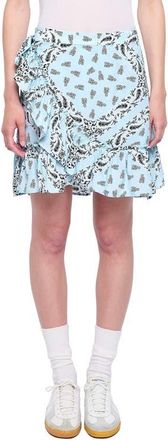 Zadig&Voltaire Jupiter Bandana Print Miniskirt in Bleu Oxford at Nordstrom, Size 42