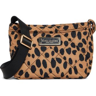 Marc Jacobs Cheetah Print Quilted Nylon Crossbody Bag in Dark Khaki/Black at Nordstrom Rack