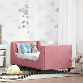 vidaXL vidaXL Struttura letto per bambini con testata Rosa 70 x 140 cm