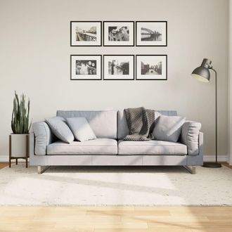 vidaXL Vidaxl - Alfombra Peluda De Pelo Largo Moderna Pamplona Crema 160x230 Cm