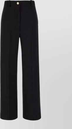 Patou wide leg high waist wool blend pants