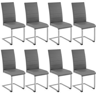 TecTake Dining Chairs Bettina Set Of 8 - Grey | Size: 8 Pack