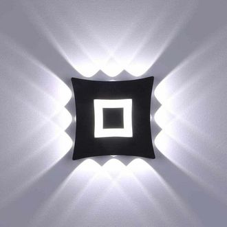 Gabrielle Gabrielle - Aplique De Pared Led Cob Moderno Para Exterior, 18 W, Aluminio, Resistente Al Agua Ip65, Luz Blanca Fr&iacute;a De 6000 K, Para Jard&iacute;n, Pasillo, 