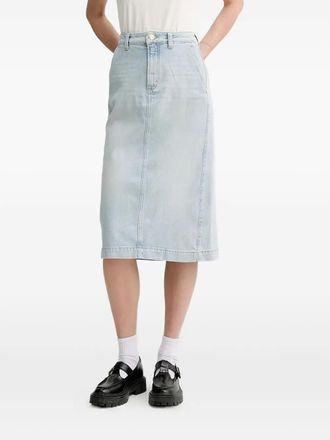 Marc O'Polo Rok met knoopsluiting en zak - Blauw