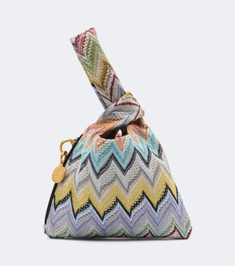 Missoni Borsa a mano in jacquard lam&eacute; a zig zag