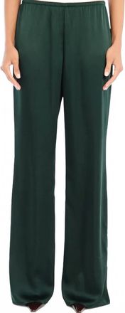 SER.O.YA Viva Satin Pant In Evergreen