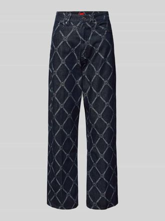 HUGO BOSS Wide Leg Jeans im 5-Pocket-Design Modell Gisanna in Blau, Größe 29/32