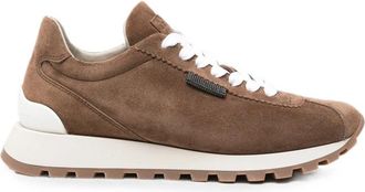 Brunello Cucinelli Monili-embellished Suede Sneakers
