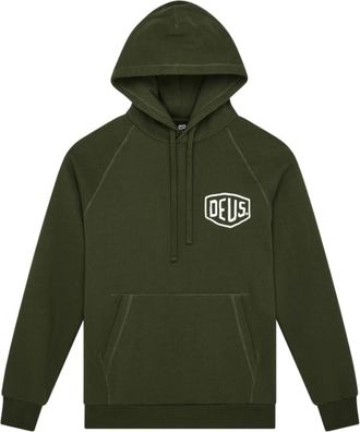 Deus Harajuku Address Hoodie - Heren - Hoodies - Groen - L - Katoen - Hoodies & sweatvesten