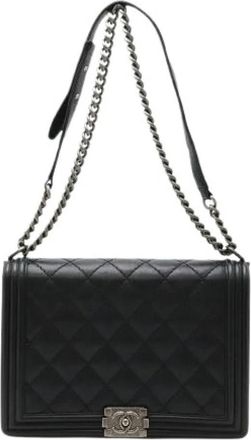 Chanel Pre-owned Shoulder Bag - Dames - Vintage Schoudertas - Zwart - ONE Size - Leer - Vintage