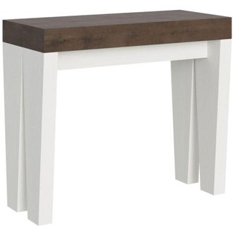 Itamoby Consolle allungabile 90x40/196 cm Spimbo Mix Small piano Noce - struttura Bianco Frassino