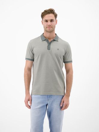 Lerros Poloshirt LERROS Poloshirt in 2-Tone-Optik, Herren, Gr. XXL, storm grau, 100% Baumwolle, ohne Ausschnitt, Shirts Poloshirt