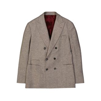 Brunello Cucinelli Brunello Cucinelli Doppel gestillte Wolle Jacke