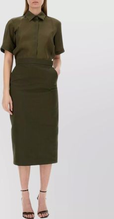 Max Mara tailored short sleeve collared shirt