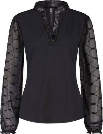 Zip73 Dames, Blouses & Shirts, Zwart, Maat: 2XL