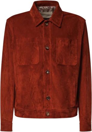 Valentino Garavani Heren, Jassen, Rood, Maat: 2XL Leer