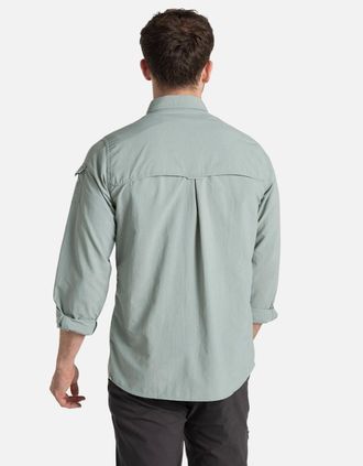 Craghoppers Mens Craghoppers Mens Adventure III Nosilife Long-Sleeved Shirt - Green - Size: 42/Regular