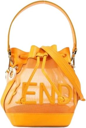 Fendi Pre-owned Leren Bucket Bag - Dames - Vintage Tas - Oranje - ONE Size - Leer - Vintage